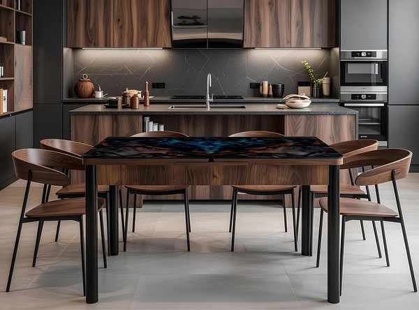 Esszimmer Esstisch Rechteckig Komfort Modern Neu Holz Luxus Braun-image