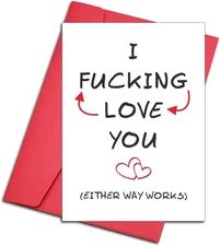 Card for Husband Wife, Funny Card Gifts for Girlfriend I Love You Gifts for Him