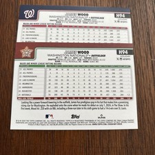 2025 Topps Holiday James Wood RC Red Snowflake Cookie Back Variation SSP + Base