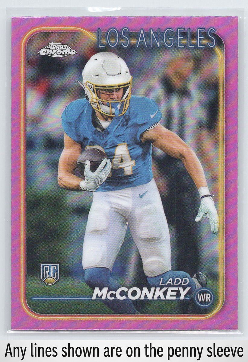 2024 Topps Chrome #212 Ladd McConkey Pink Refractor