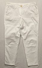 Talbots Girlfriend Chino Pants Size 8P Petite White Pockets