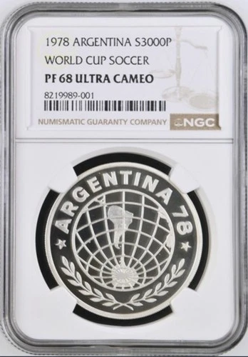 Argentina, 1978 Proof 5000 Pesos, NGC PF68 Ultra Cameo, Top Pop, 1912 Minted