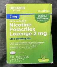 Amazon Basic Care Mini Lozenge Nicotine Polacrilex 2 mg 216 Exp. 07/27