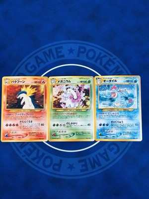 Pokemon Neo Premium File Typhlosion Meganium Feraligatr Japanese