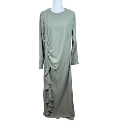 long sleeve sage green maxi dress Naomi Chiffon Maxi Dress — Dark Sage main image 0