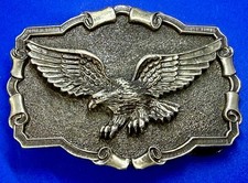 Patriotic Bald Eagle Vintage 1983 Western Style - The Great American Belt Buckle