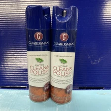 2X GUARDSMAN Anytime Clean & Polish Protects Wood Furniture (1 Damaged Cap)