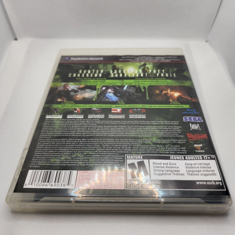 Aliens vs Predator PlayStation 3 PS3 CIB Complete - Image 2 of 4