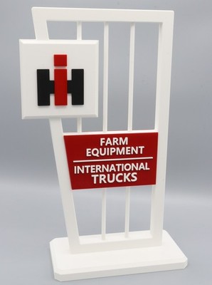 International Dealership Sign - 16th Scale - Farm Equipment and Trucks - Slanted