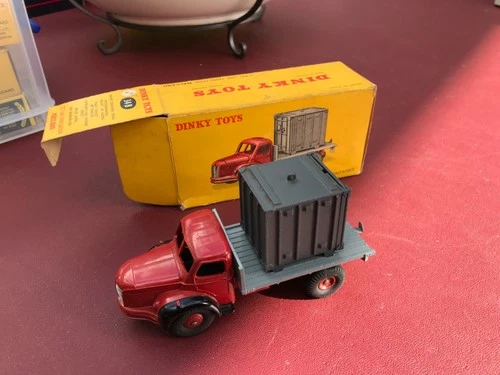 Vintage French Dinky Toys 34B Berliet Truck With Container (1956-59) Boxed