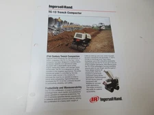 Ingersoll-Rand BTC-13 Trench Compactor Literature 2 Page