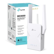 RE225BE BE3600 WiFi Extender Booster WiFi 7 Dual Band WiFi Booster with Ethernet