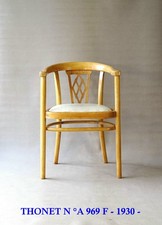 Fauteuil cuir Thonet N° A969 F, vers 1930, Art deco