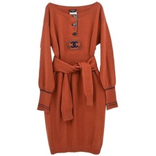 Chanel Dress Orange 08C #38 146048