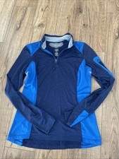 REI Co-Op Shirt Women's Blue Quarter 1/4 Zip Lightweight Pullover Active - M
