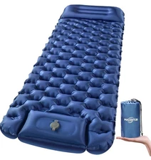 Ultralight Sleeping Pad with Built-in Pillow Inflatable Camping Mattress for ...