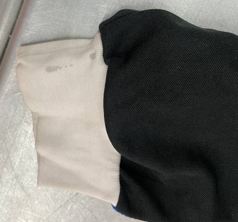 VFiles Rugby Long Sleeve Shirt Mens Medium Black Blue Logo Tape Pullover