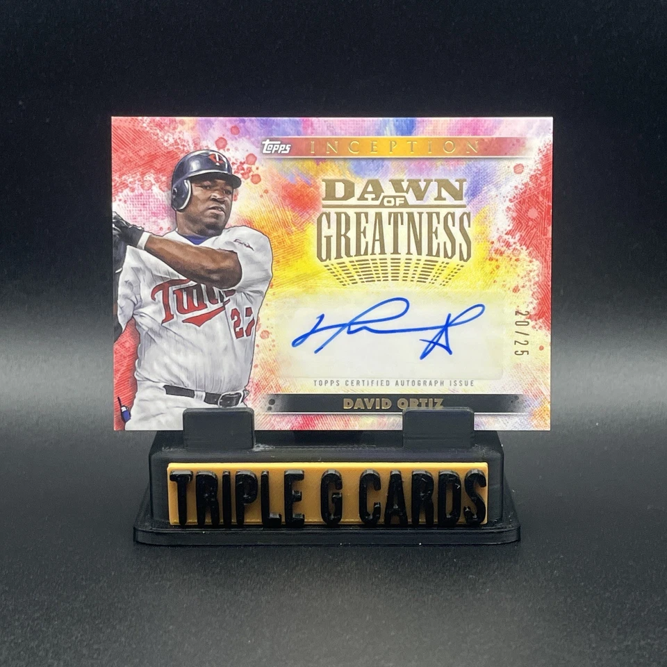 2023 Topps Inception David Ortiz Auto /25 Dawn of Greatness 🔥 HOF Legend Twins - Image 2 of 4