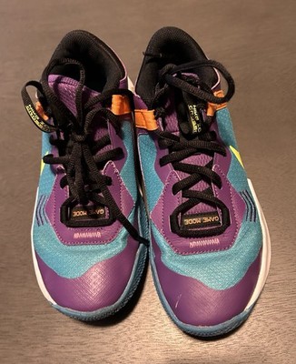 Nike Air Zoom Crossover GS Teal Nebula Volt Purple Neon 6Y Basketball Shoes