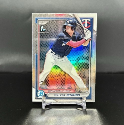 #ad 2024 Bowman Chrome WALKER JENKINS 1st Prospect Refractor 499 #BCP 43 Twins $39.99