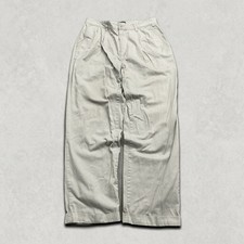 Tommy Hilfiger Chinos Mens 31" Vintage 90s Pleated Cotton Twill Trousers, Beige