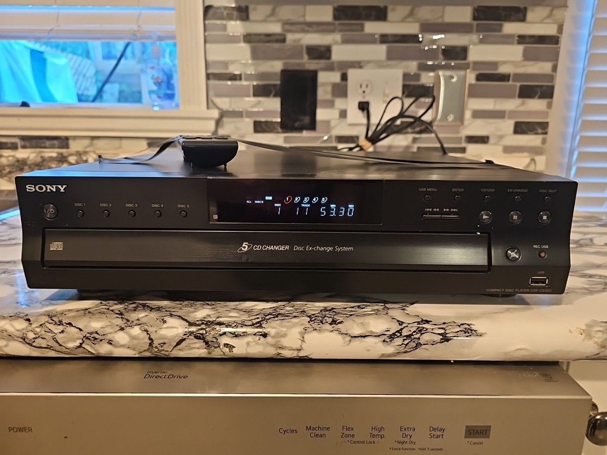 Sony CDP-CE500 Multi CD Player 5 Disc Changer USB Recorder See