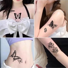 Set of 30 Sheets Waterproof Temporary Tattoo Stickers Butterfly Art AGC