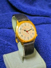 Vintage All Orig. Accutron 218 Railroad Approved Date Model 7 X signed RUNNING!
