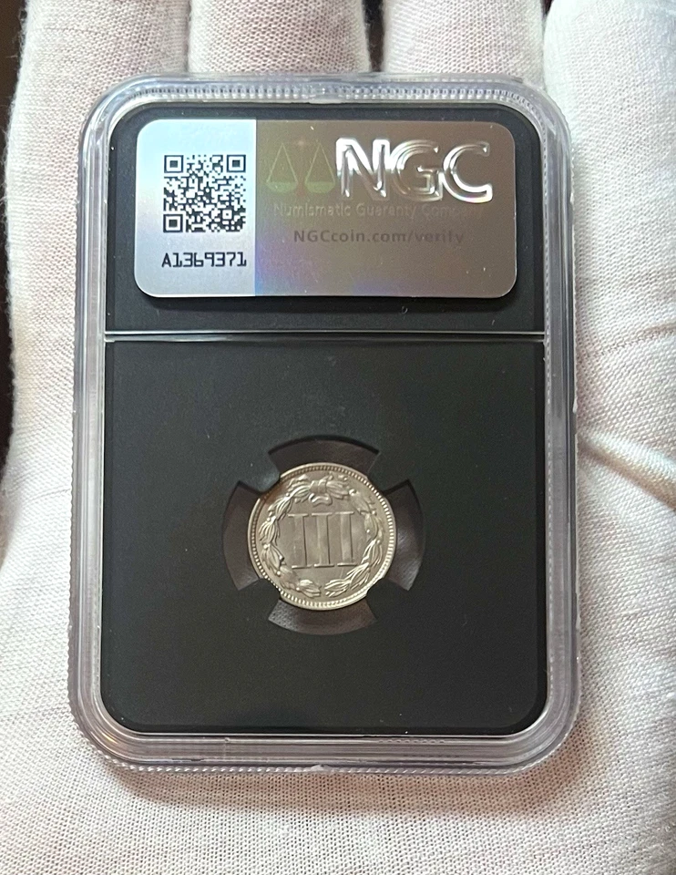 1868 United States Three Cent Nickel MS64 NGC 2025 VaultBox Horizon - Image 3 of 4