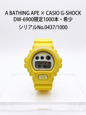 A BATHING APE × G-SHOCK イエロー 限定 DW-6900 G-SHOCK x A Bathing Ape DW-6900 Yellow Watch Limited Used | eBay