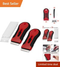 Bates Razor Blade Scraper Set with 30 Blades for Window and Paint Removal