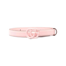 NEW GUCCI BELT Pink Marmont GG Leather Thin 409417 Sz 85 Cm 33 In