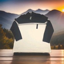 DKNY 1/4 Zip Long Sleeve 100 Cotton Shirt Men's Size XL