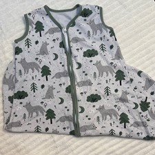 YOOFOSS Kids Sleep Sack - Gray and Green Forest Design