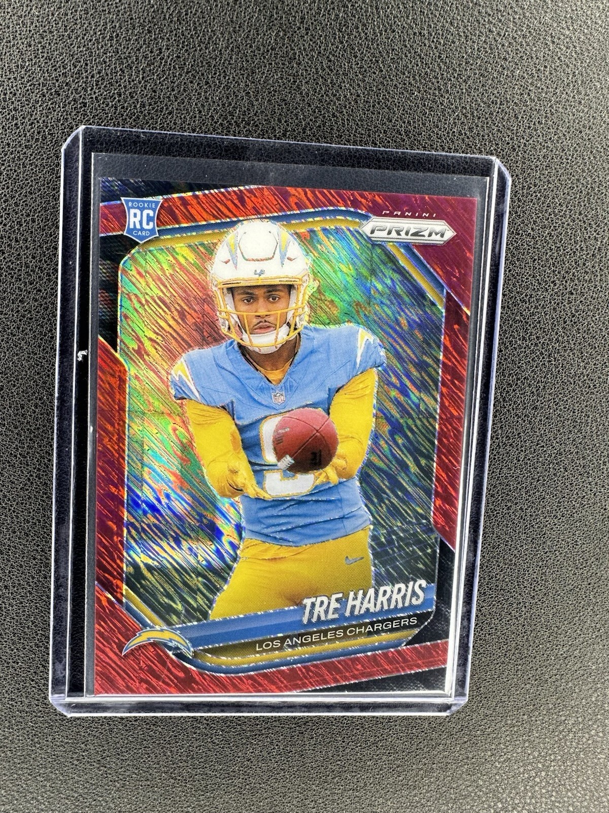 Tre Harris 2025 Panini Prizm #371 Red Shimmer Rookie RC /49
