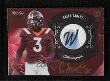 2021 MATTE ThumbAgraphs Chase Red - Silver Nameplate 5/5 Caleb Farley Auto 11ur