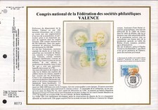 2534++FEUILLET CEF SUR SOIE 1erJOUR 1988   CONGRES SOCIETES PHILATELIQUES