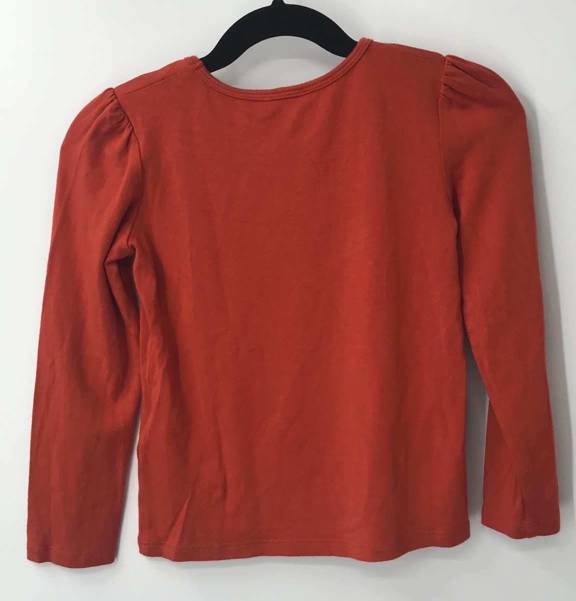 Gucci girls orange long sleeve crystal logo t-shirt sz 5y | eBay