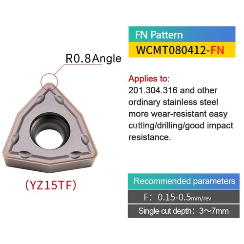 WCMT050308FN  WCMX WCGT ACZ330 10pcs CNC Carbide Turning Insert Grooving Blades - Picture 28 of 83