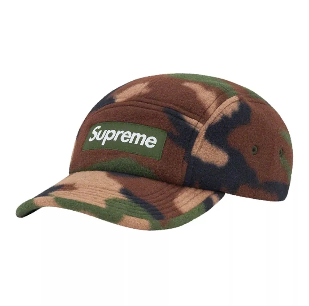 supreme fleece box logo camp cap “beige”