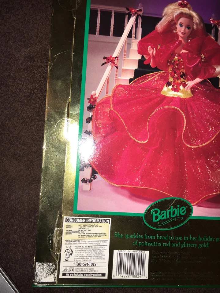 СЧАСТЛИВЫЕ ПРАЗДНИКИ БАРБИ 1993 СПЕЦИАЛЬНЫЙ ВЫПУСК 10824 - Изображение 3 из 4