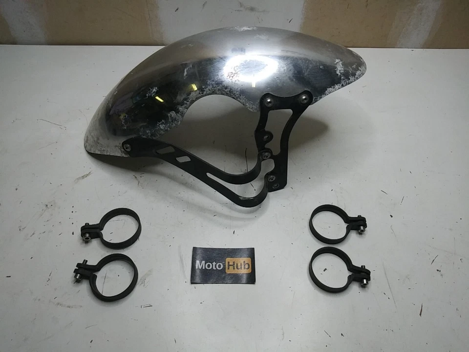 Triumph Speed Triple 955i 1999 guardabarros delantero de metal guardabarros guardabarros Foto 3 de 4