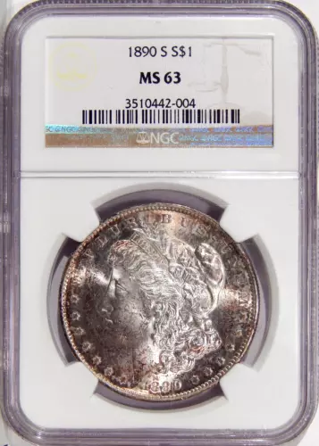 1890-S $1 NGC MS 63 ~ ATTRACTIVE BETTER DATE SILVER MORGAN DOLLAR