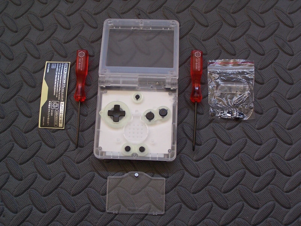 GameBoy Advance SP Replacement Housing Shell CLEAR custom molded for IPS - Image 4 of 4