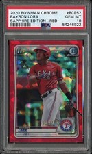 2020 Bowman Chrome Bayron Lora Sapphire Edition Red - PSA 10