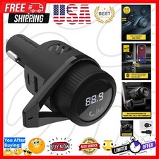 Hands-Free Bluetooth Car Adapter with Dual Charging and Voice Command Support