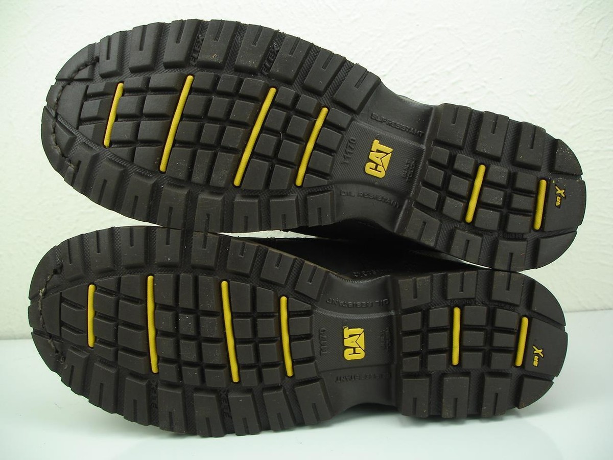 Women's sz 7 M CAT Caterpillar Kenzie Steel Toe Work Boots Brown