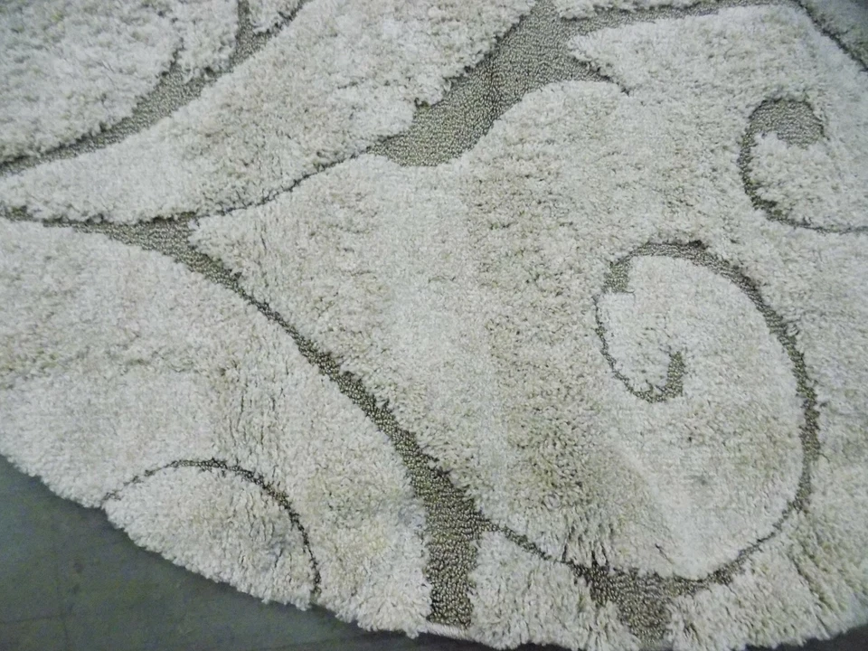 CREAM 6'-7" X 6'-7" Round Stained Rug, Reduced Price 1172601540 SG455-1113-7R - Image 3 of 4