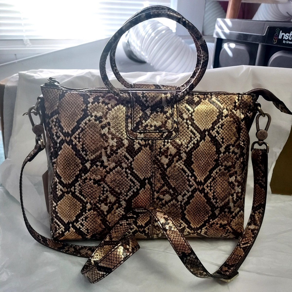 Hobo Brand Golden Browns Leather Sheila Medium Satchel Bag New | eBay