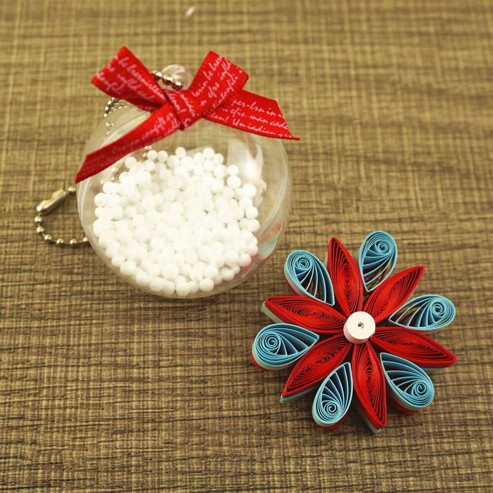 Hágalo usted mismo Papel Quilling Bola de Navidad Material Kits Paquete Copo de Nieve Adornos Conjunto Foto 2 de 4